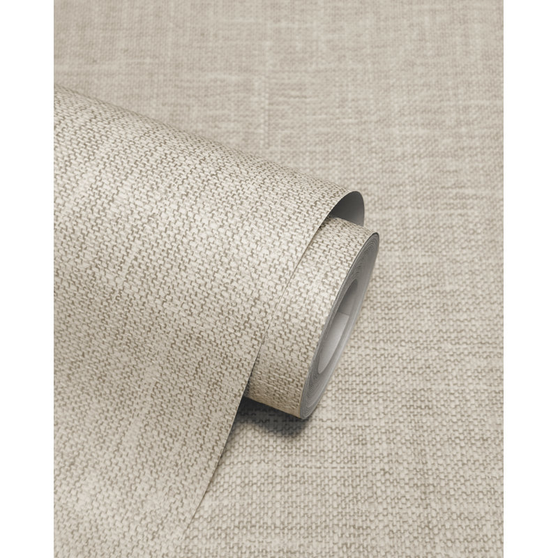 Oakleigh Plain Luxury Textured Wallpaper, Taupe