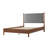 Ulton Modern Platform Bed with 50" Upholstered Headboard, Cylindrical Wood Posts & High-Density Slats for Moody Bedroom-137106549-137106546