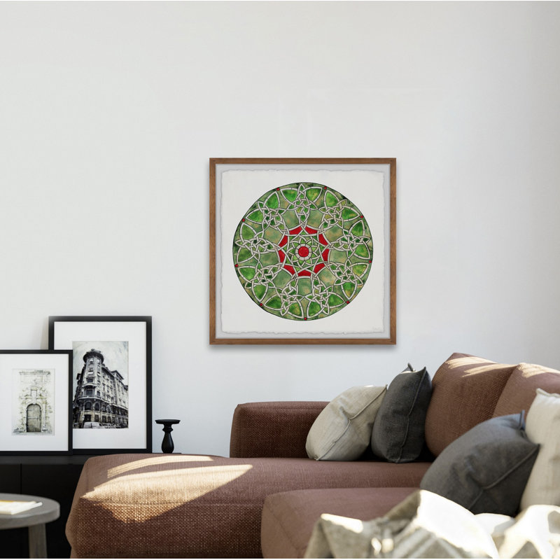 «Green Knoué Flower», reproduction encadrée, H 32 po x l 32 po x P 1,5 po