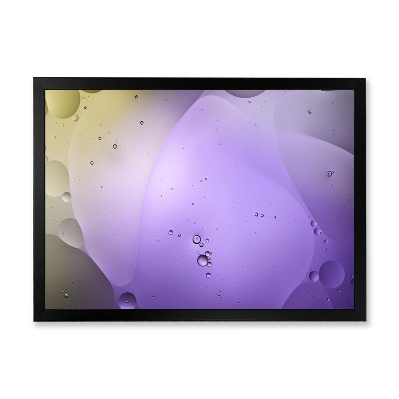 Encre mauve «Mising Under Water», reproduction d'art sur toile moderne, Toile avec cadre noir, H 8 po x l 12 po x P 1 po