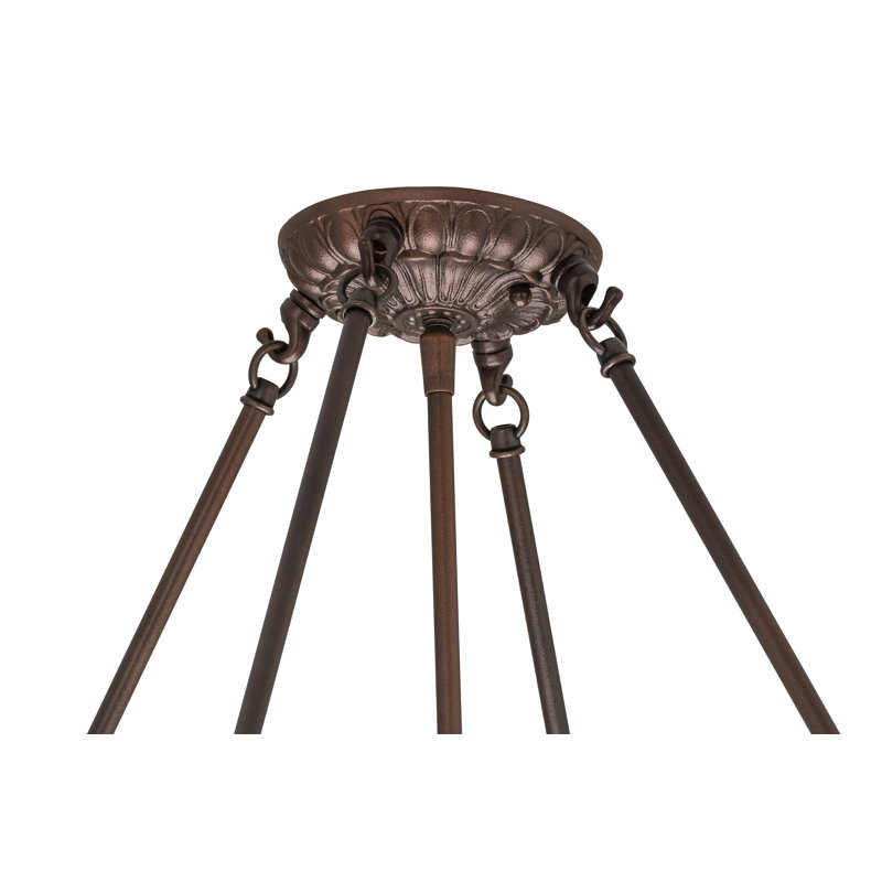 Luminaire suspendu bol 4 lumières Fleur-de-lis