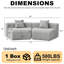 Canapé d'angle modulaire incurvé avec 2 coussins - Aucun assemblage requis-1943570045