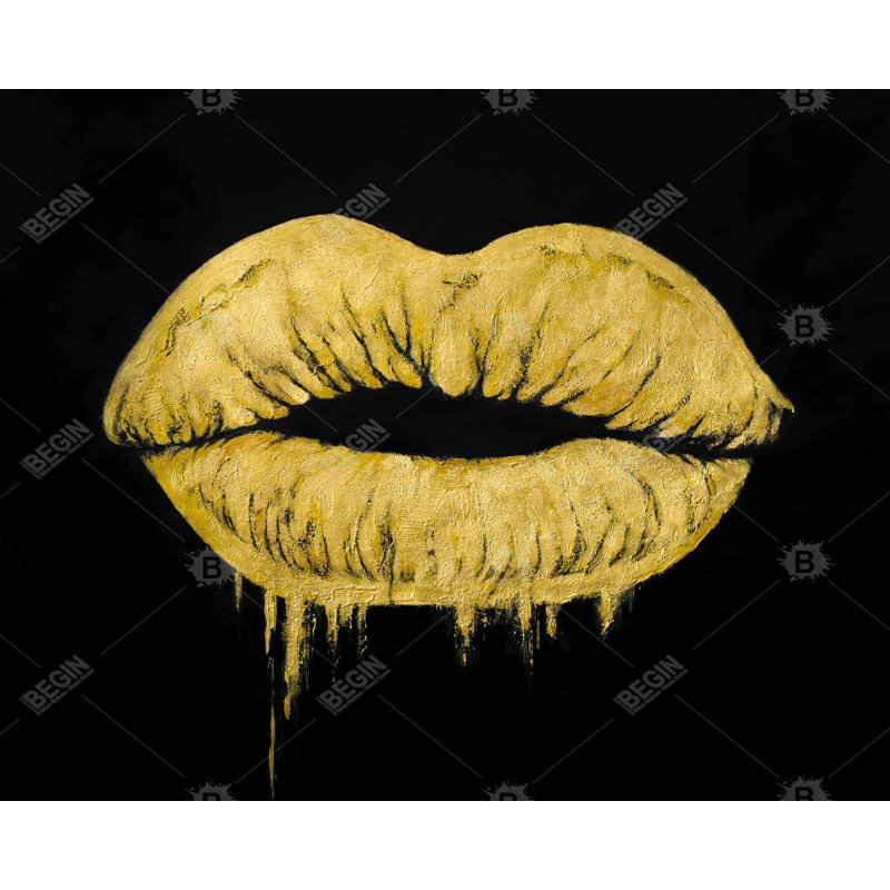 «Golden Lips» sur toile