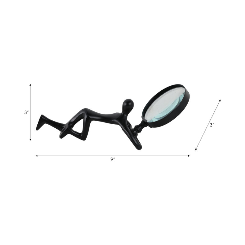 9" Adams Magnifying Glass, Black