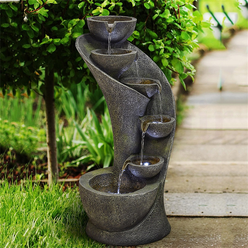 Fontaine en résine avec lumière DEL