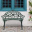 Elegant Aeruginous Cast Aluminum Patio Bench-1062887235