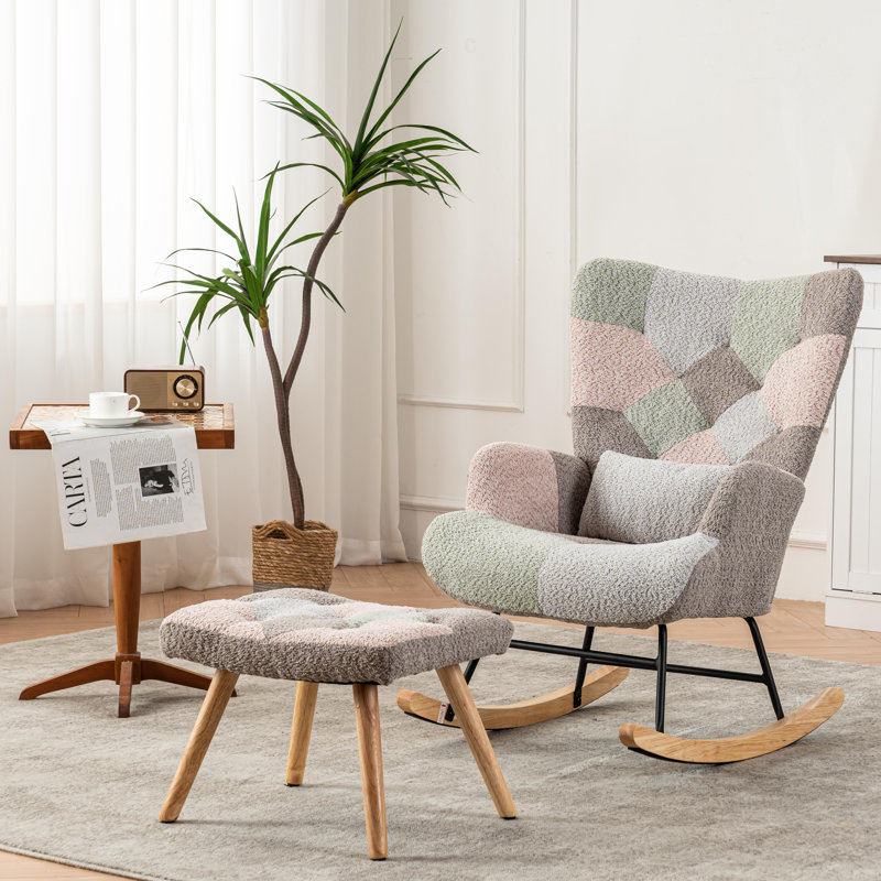 Pierce Rocking Chair, Dark Colorful