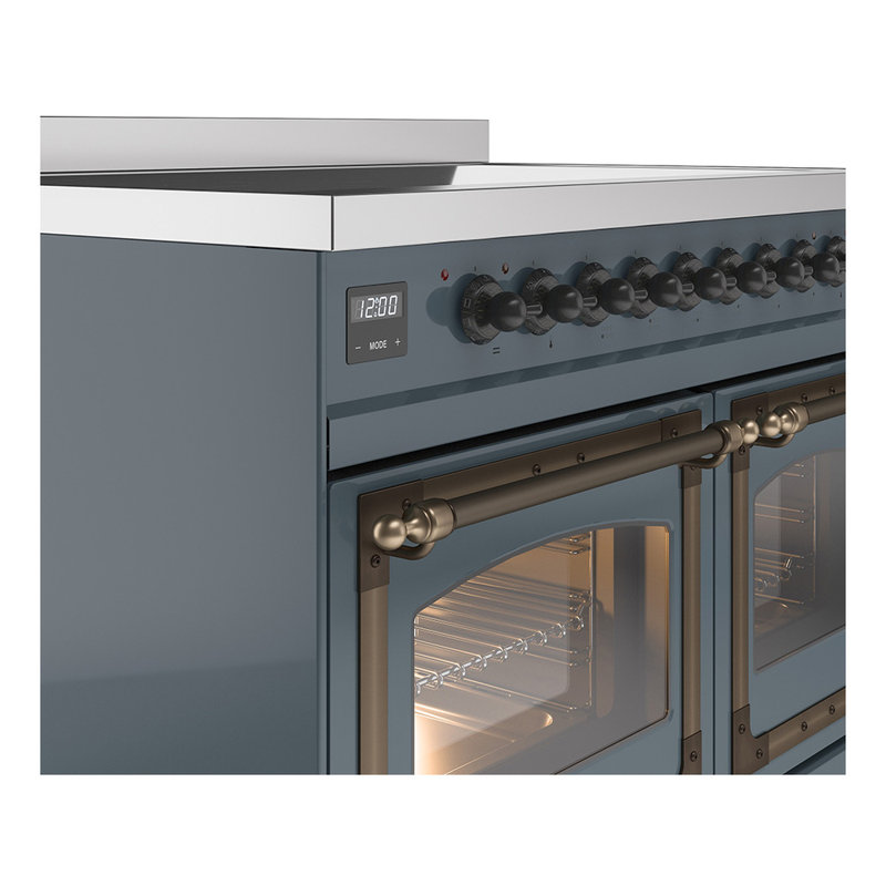 ILVE Nostalgie II Noblesse 40 in Induction Range, Blue Gray/Burnished