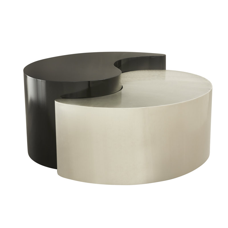 Addington Coffee Table, Black & Silver