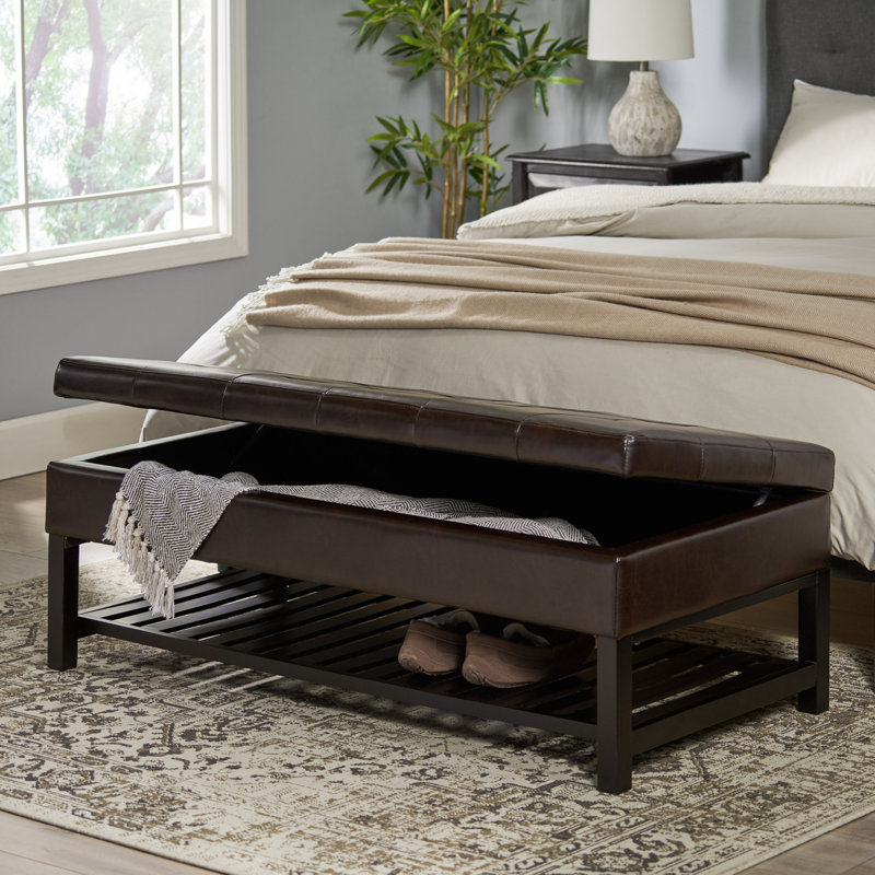 Fremont Faux Leather Ottoman