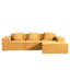 Canapé modulaire en velours côtelé avec repose-pieds CozyForm, canapé convertible en L à 4 places, gingembre-130071101-130071092-130071098-130071102