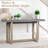 59.06In Gray Density Board + Pine Square Frame Shaped Single-Layer Entryway Table