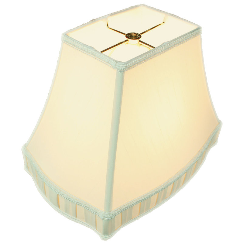 Abat-jour en forme de lampe en shantung cloche 14" classics laiton