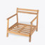 Fauteuil club de patio de haute qualité fabriqué en bois d'acacia avec coussin résistant à l'eau pour une expérience extérieure améliorée