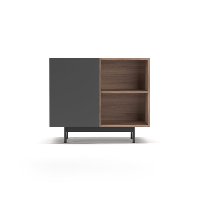 Jorde Rectangle Accent Chest, Walnut/Graphite