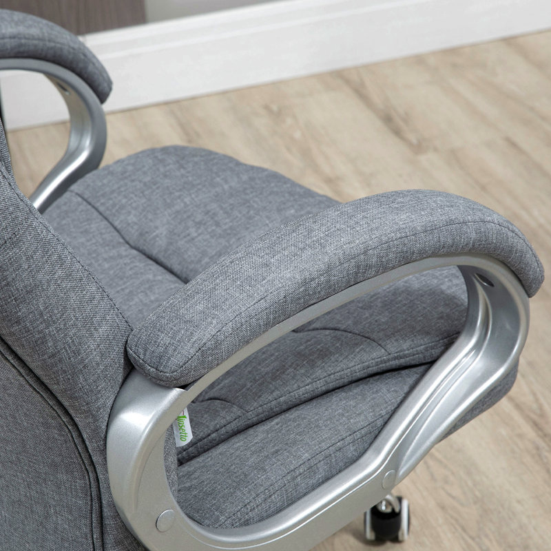 Fauteuil de direction gris à haut dossier