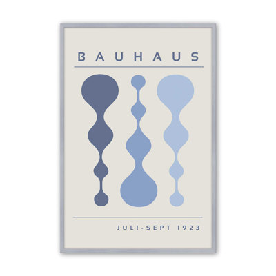 «Blue Retro Bauhaus», affiche I