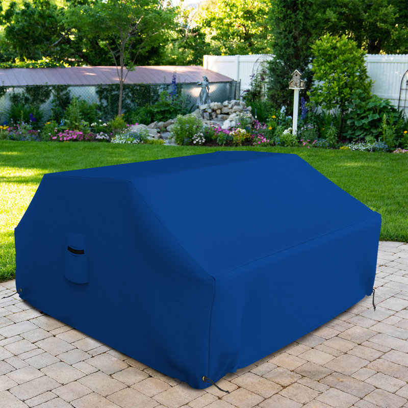 Outdoor Patio Table Cover, 94cm H x 248.9cm W x 160cm D, Blue