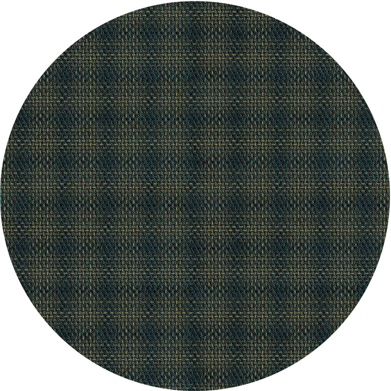 Tapis 100% à motifs lavables à la machine 2989 WSHPAT3736LBLU, Rond 6 pi