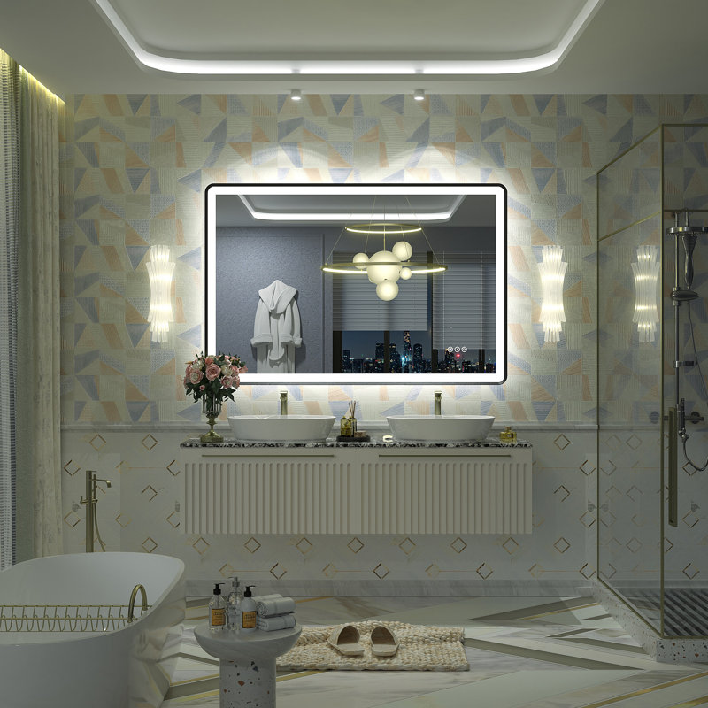 Miroir de salle de bain / meuble-lavabo Aevar, 48 po x 32 po