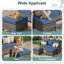 Chaises berçantes pivotantes d'extérieur en osier avec repose-pieds et table d'appoint 5 pièces Arlene-513672670