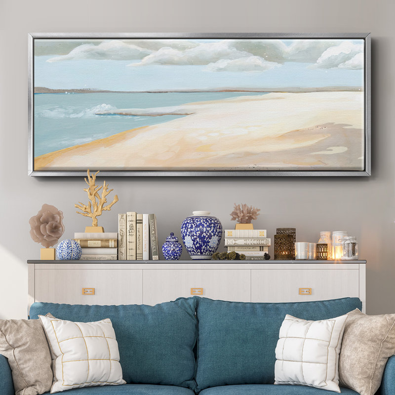 Sandy Getaway I- Framed Canvas, 20" H x 50" W