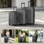 Ensemble de 3 valises rigides à roulettes multidirectionnelles en ABS (20 po, 24 po et 28 po), résistantes et durables.