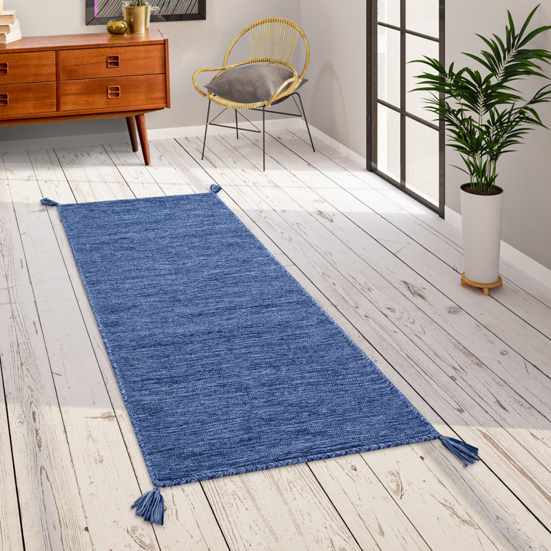 Rectangular Lanz Uniform Color Cotton Area Rug, Rectangle 240 x 340cm
