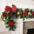 9 ft. Artificial Christmas Garland with Lights - Scarlet Hydrangea