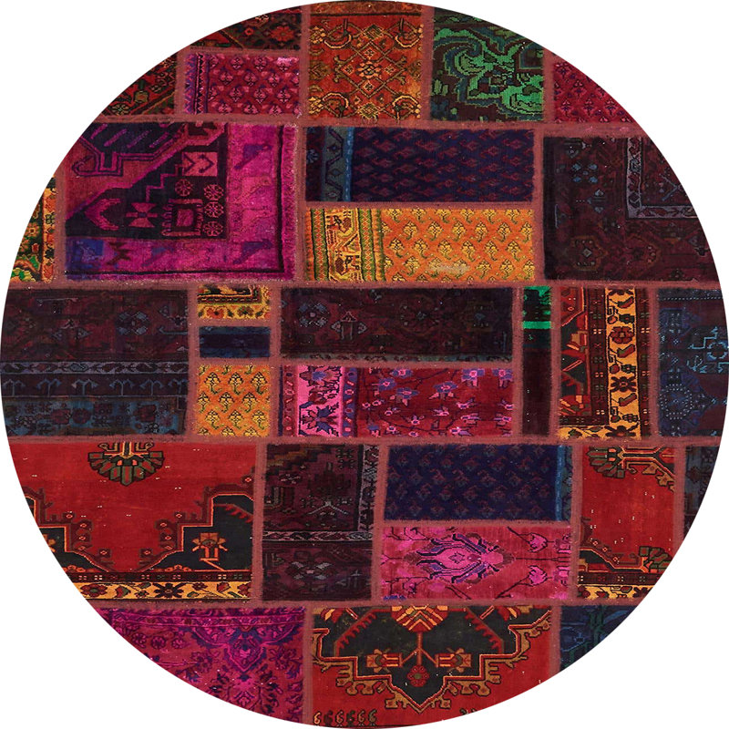 Abstract Indoor Rug, Round 8'