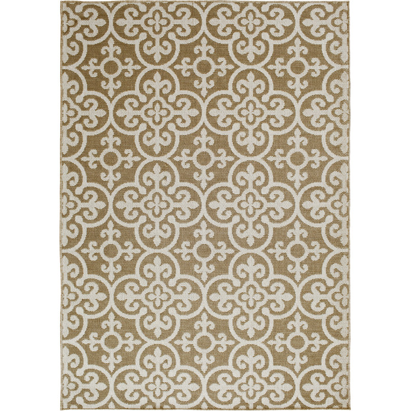 Tapis intérieur / extérieur en polypropylène Bungalow Rose Newzeland Need U Tile, Rectangle 7 pi 10,49 po x 9 pi 10,11 po