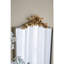 Miroir mural arqué 24 x 1,6 x 37,4 po avec cadre ivoire vieilli et couronne florale dorée (miroir inclus seulement)
