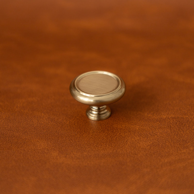 Berkshire Collection Round Knob - 1-1/2 " Diameter Cabinet Knob- Farmhouse Hardware for Drawers & Cabinets, Champagne Bronze