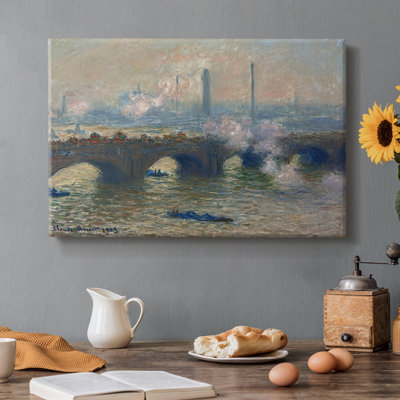 Pont Waterloo, effet de soleil - Claude Monet - Toile tendue avec châssis - 1903