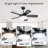 42 Inch Black Ceiling Fan With 22W LED Light And Remote Control MDF Blades Reversible DC Motor-2021408824