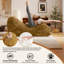 Fauteuil à billes 3,4 pi avec repose-pieds, capacité de 450 lb en microfibre grise, brun-24690236