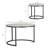 HOMCOM Round Nesting Tables Set of 2, Stacking Coffee Table Set with Metal Frame for Living Room, Grey