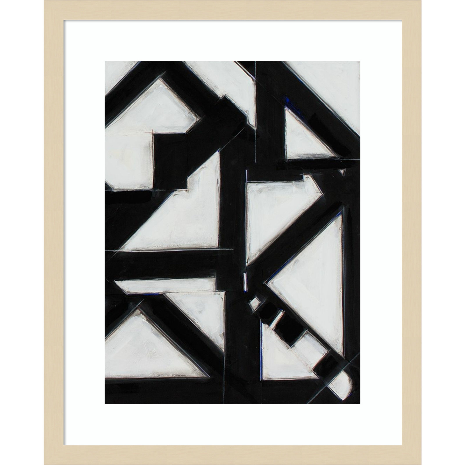 Tulare "Topographic V" Print, Brown, 21" H x 17" W x 1" D