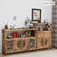 Buffet en bois massif café clair-1851691535