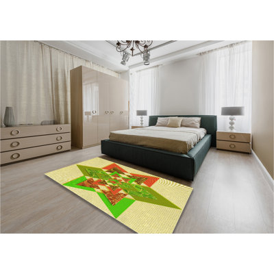 Washable Abstract Indoor Rug