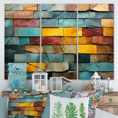 Boho Earth Element Stones Mosaic II - Boho Mosaic Wall Art Decor