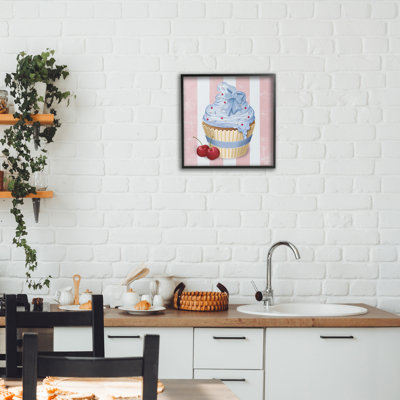Giclée encadrée de petits gâteaux et cerises pastel, design par Lori Mosley