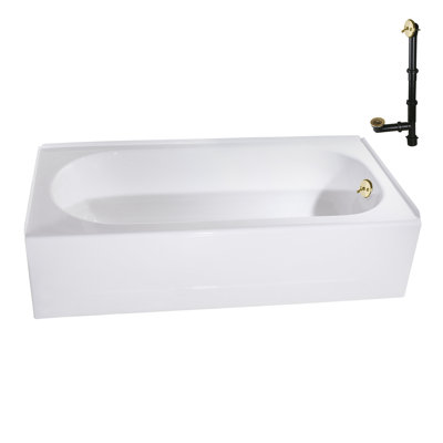 60'' x 30'' Soaking Porcelain Enameled Steel Bathtub