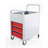 Mobile Storage Utility Cart with Bins and Casters