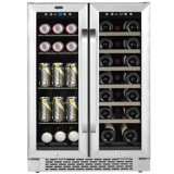 Whynter 24'' width 20 Bottle and 69 Can Dual ZoneWine & Beverage Refrigerator