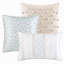 Ensemble de couette géométrique jacquard en microfibre 7 pièces Aqua Cal King