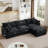 Boneless Modular Sectional Sofa, L Shaped Couch Set For Living Room, 3-Seater Comfy Cloud Couches With Movable Ottoman-344492227-359667845