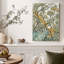 Tableau sur toile à motif floral vert et jaune discret-969855956