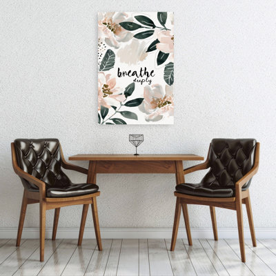 Calm Floral Essence Abstract Delicate Modern Flower Nature Wall Art Print