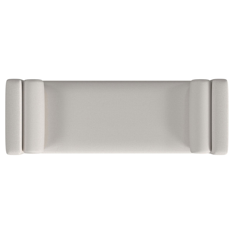 Upholstered Accent Bench with Armrests Vanilla, Beige